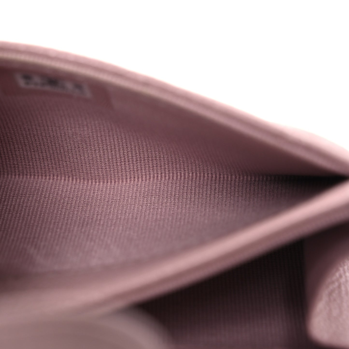 Caviar Quilted Flap Card Holder Wallet Light Pink