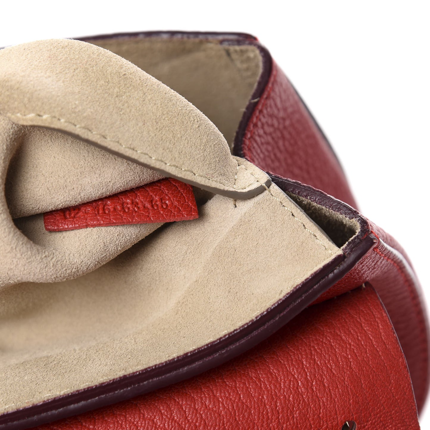 Grained Lambskin Mini Drew Shoulder Bag Plaid Red