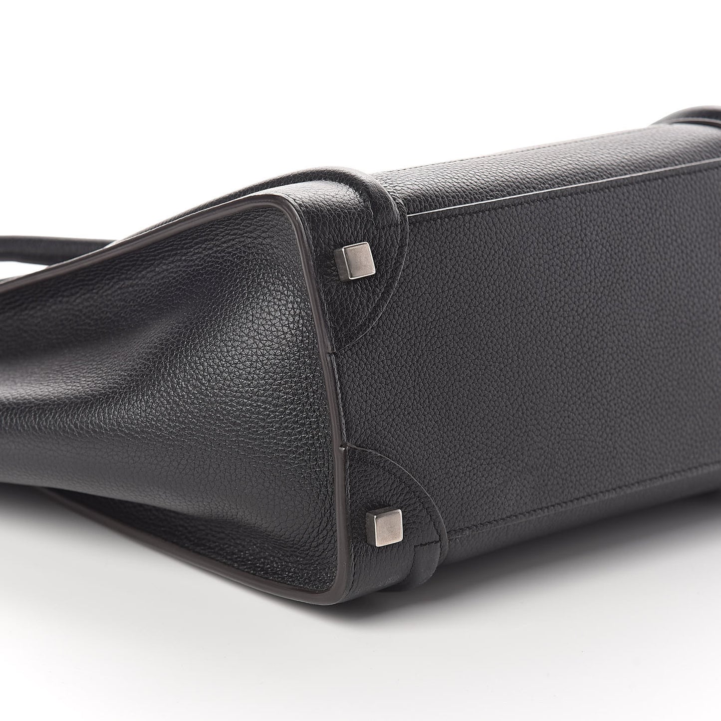 Drummed Calfskin Micro Luggage Black