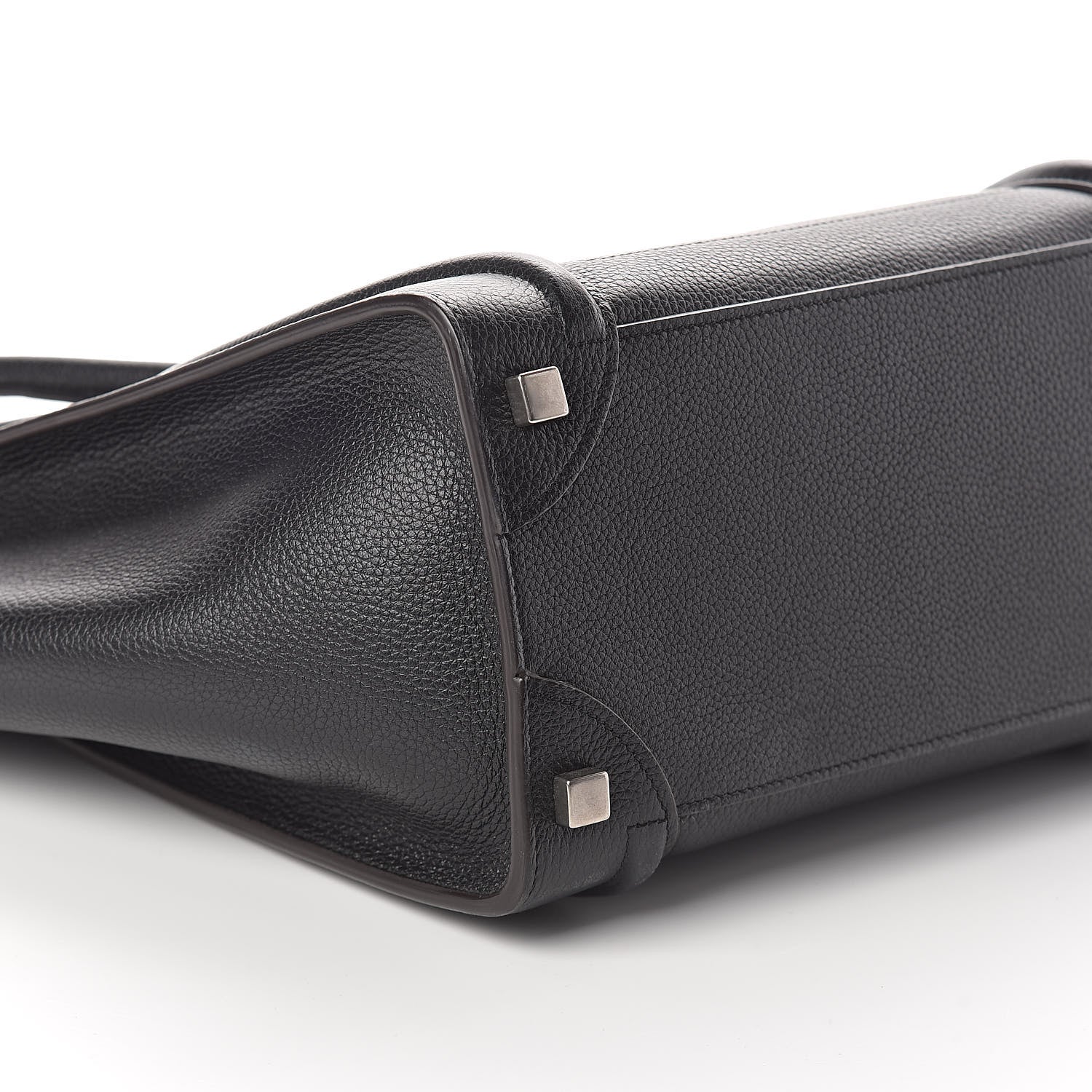 Celine Drummed Calfskin Micro Luggage Black 8 of 9