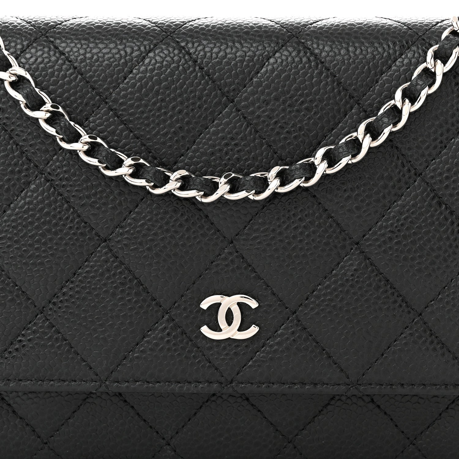Chanel Caviar Quilted Wallet on Chain WOC Black 9 of 12