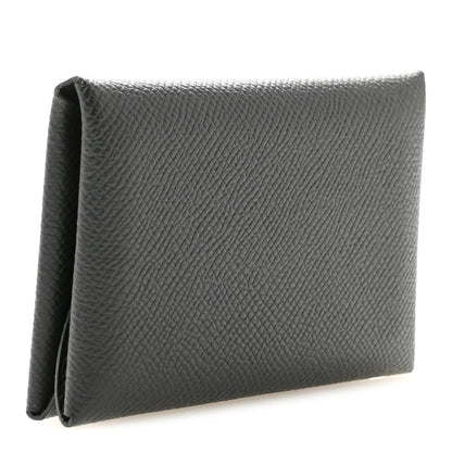 Hermes Epsom Calvi Duo Card Case Black 3 of 8