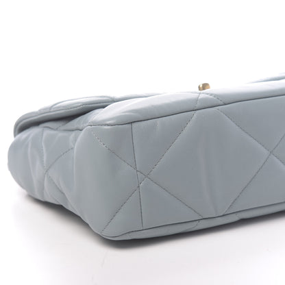 Chanel Goatskin Quilted Large 19 Flap Blue 8 of 11