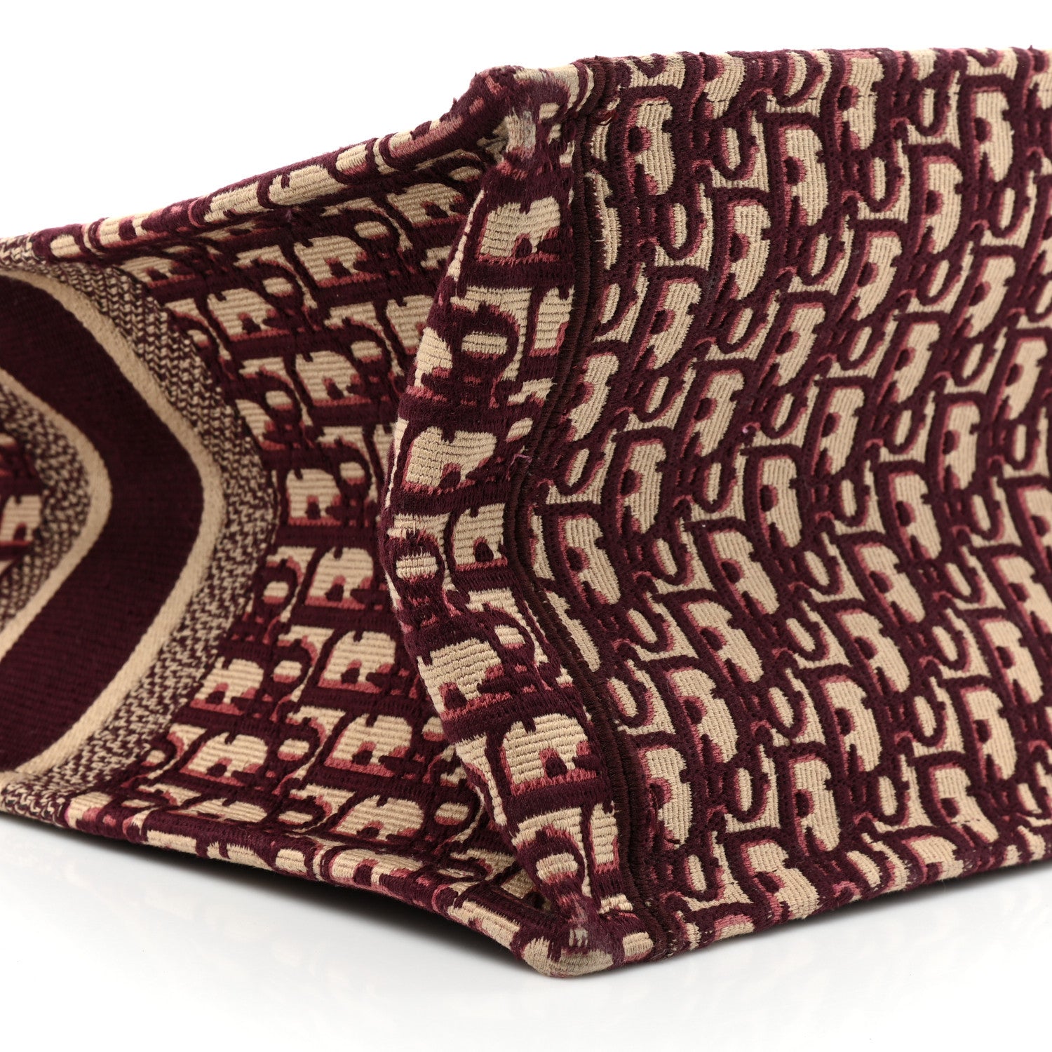 Christian Dior Oblique Large Book Tote Burgundy Multicolor 9 of 19