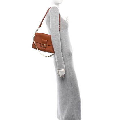 Louis Vuitton Smooth Calfskin Soft Dauphine MM Cognac 2 of 9