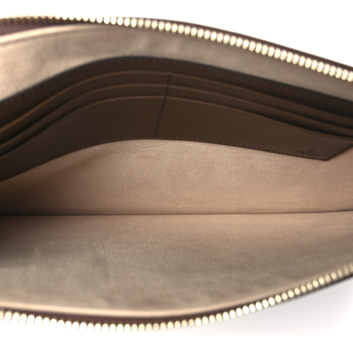 Gucci GG Supreme Monogram Azalea Calfskin Retro Interlocking G Wristlet Pouch Beige Ebony Brown Sugar 5 of 8