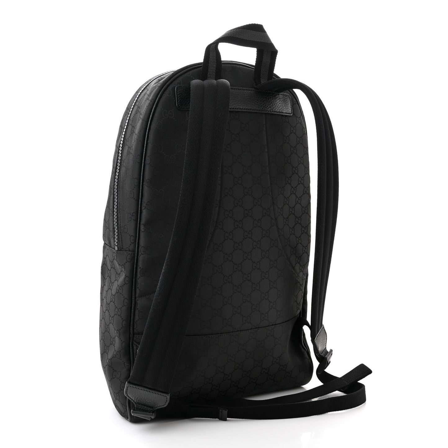 Nylon Monogram Slim Backpack Black