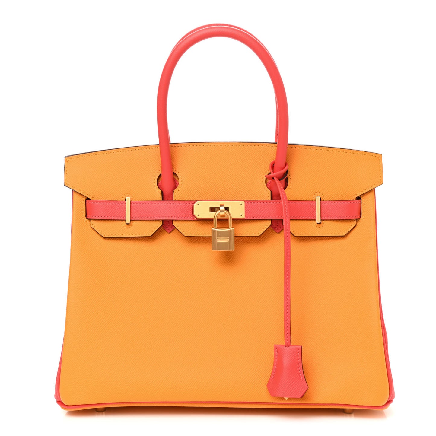 Epsom Horseshoe Birkin 30 Jaune D'Or Rose Jaipur