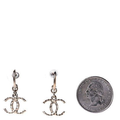 Chanel Metal CC Hoop Drop Earring Gold 2 of 3