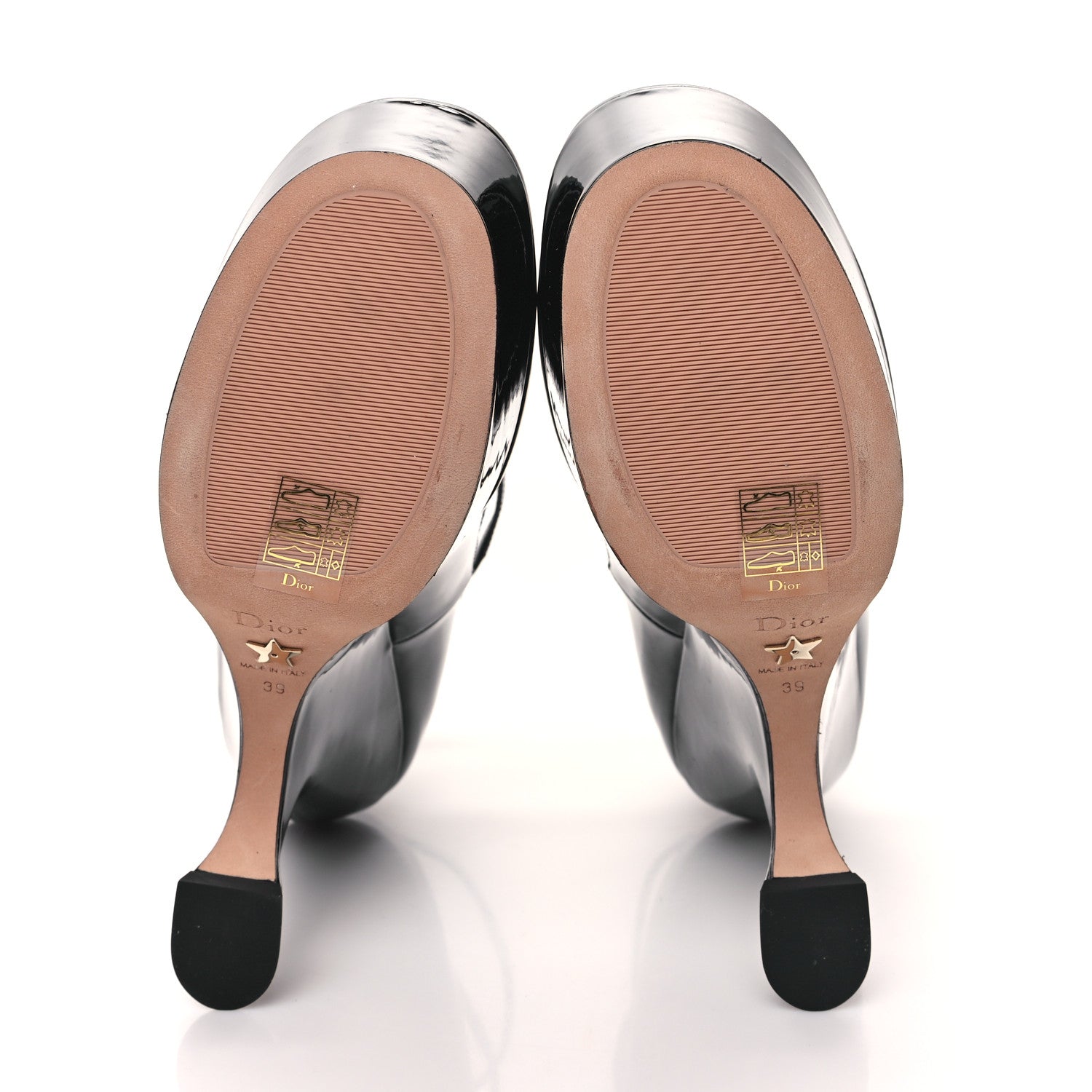 Christian Dior Patent Calfskin Aime Ankle Sandals 39 Black 5 of 12