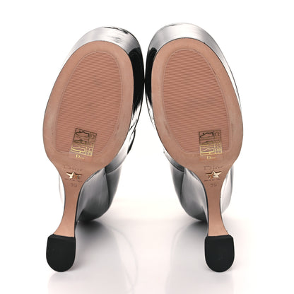 Christian Dior Patent Calfskin Aime Ankle Sandals 39 Black 5 of 12