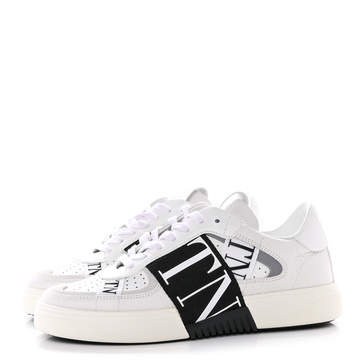 Valentino Garavani Calfskin Womens VL7N Sneakers 39.5 Black White 3 of 9