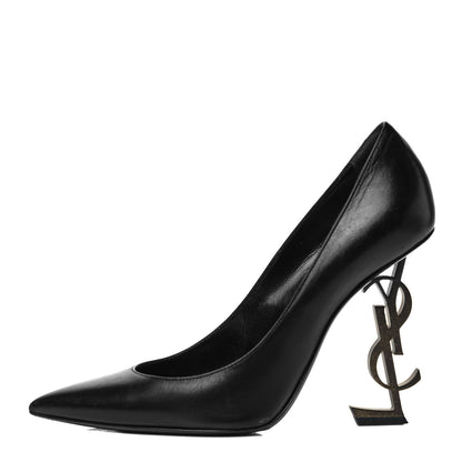 Saint Laurent Calfskin Opyum 110 Pumps 39 Black Gold 1 of 7