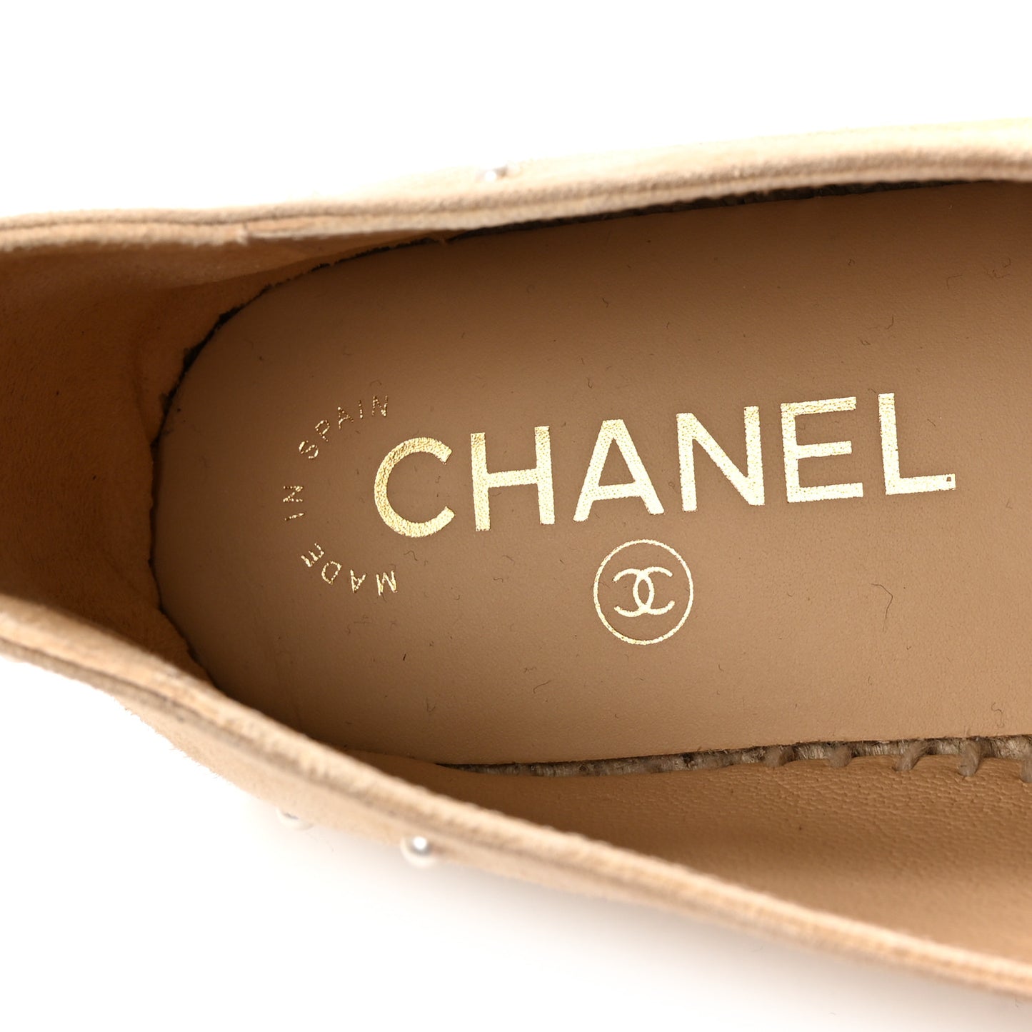 Suede Pearl CC Espadrilles 39 Beige Black