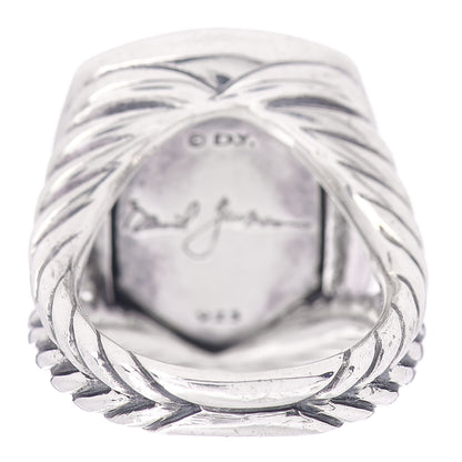 David Yurman Sterling Silver Diamond Black Orchid 20mm Albion Ring 54 6.75 4 of 5