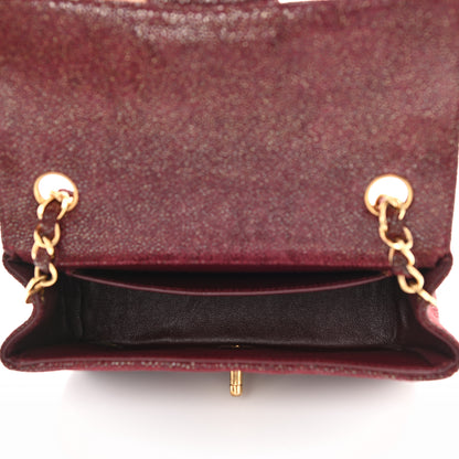 Chanel Iridescent Caviar Quilted Extra Mini Flap Burgundy 5 of 8