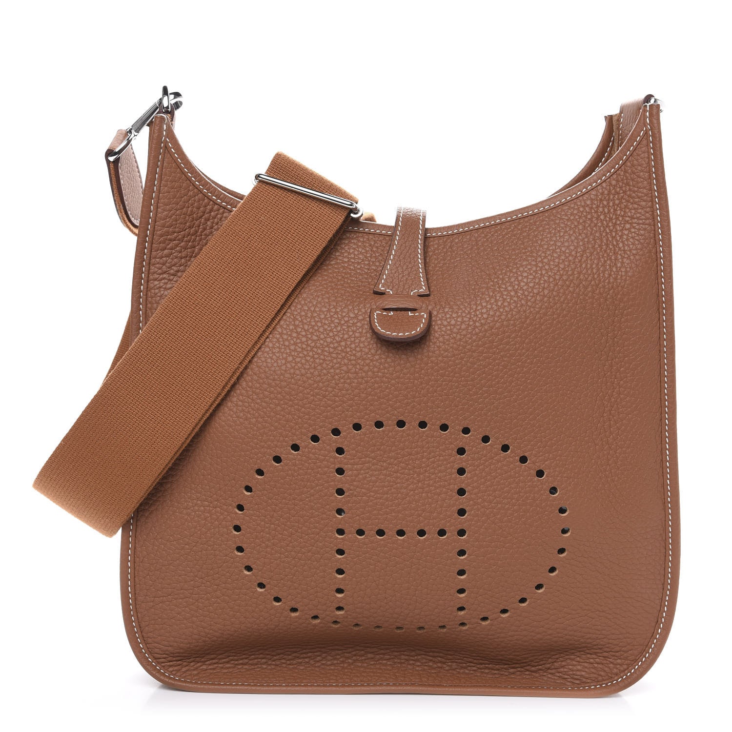 Hermes Taurillon Clemence Evelyne III PM Gold 1 of 10
