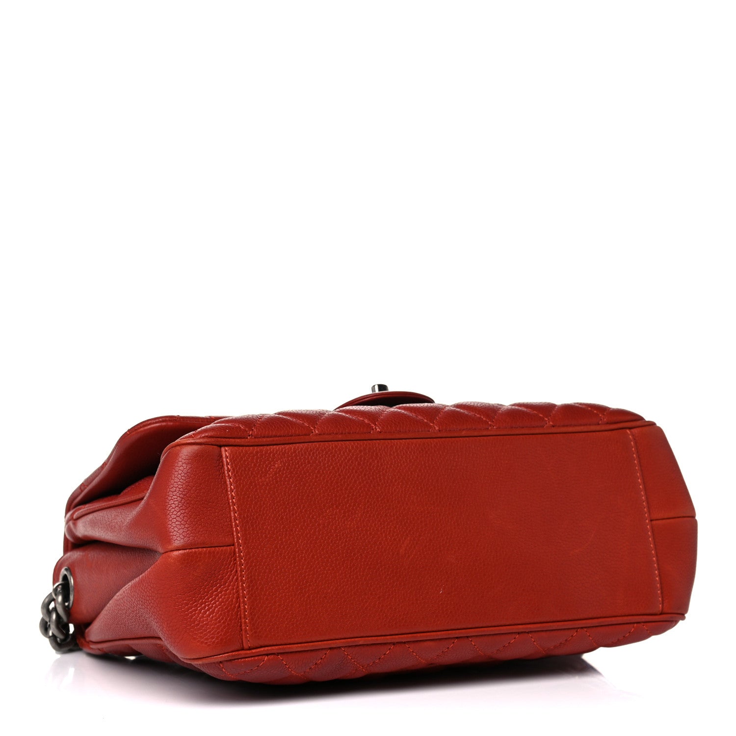 Chanel Caviar Quilted Medium Rock In Rome Single Flap Red 3 of 26