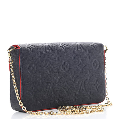 Louis Vuitton Empreinte Pochette Felicie Chain Wallet Marine Rouge 4 of 12