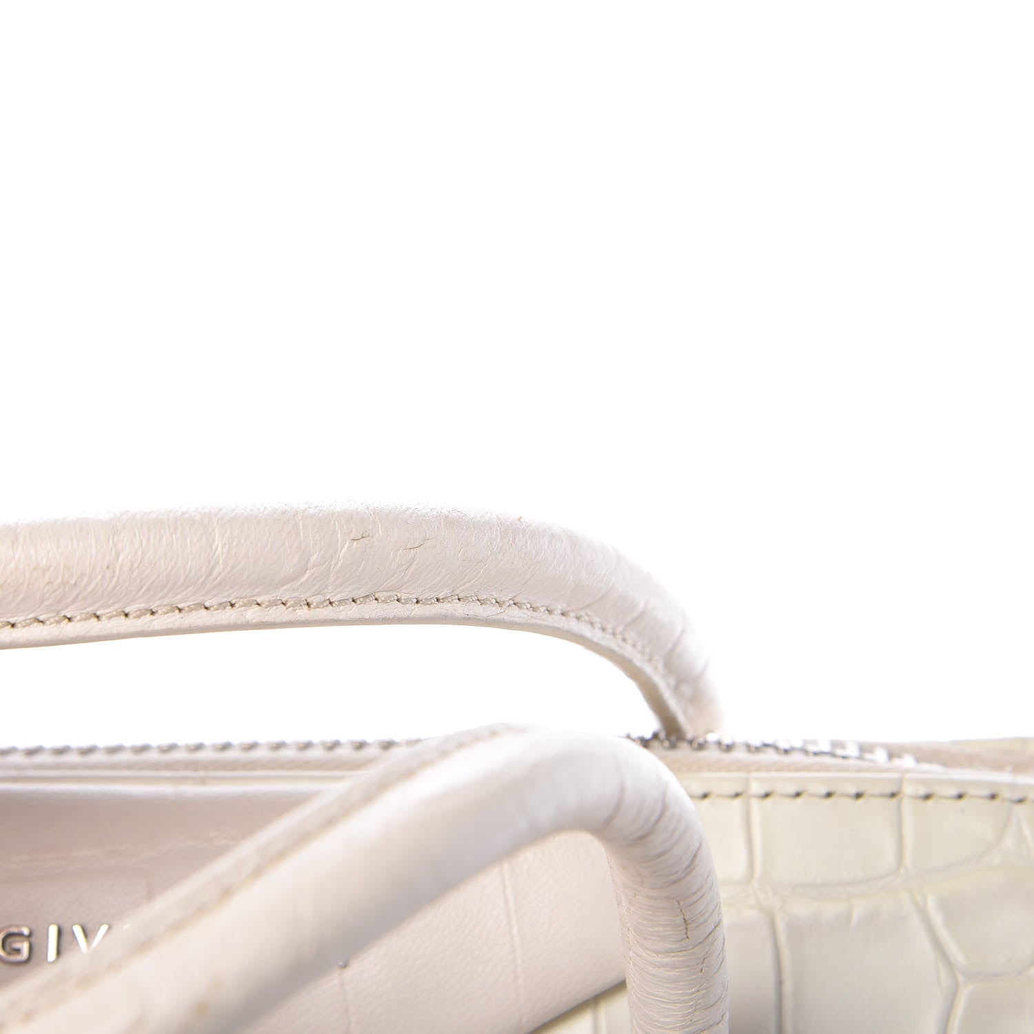 Givenchy Calfskin Crocodile Embossed Small Antigona White 19 of 26