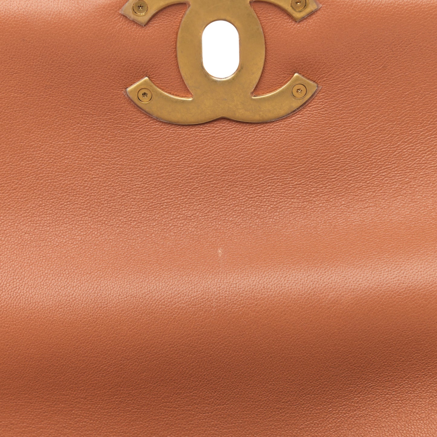 Lambskin Quilted Large Chanel 19 Flap Brown