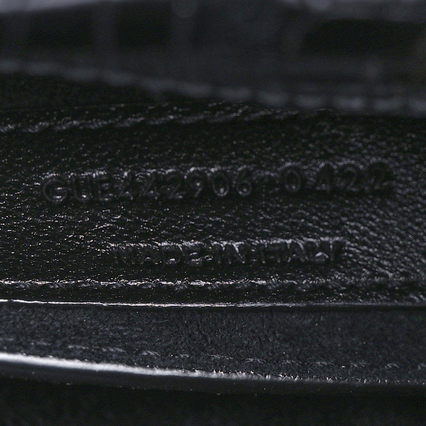 Calfskin Crocodile Embossed Medium Monochrome Monogram Sunset Black