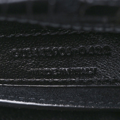 Saint Laurent Calfskin Crocodile Embossed Medium Monochrome Monogram Sunset Black 6 of 9