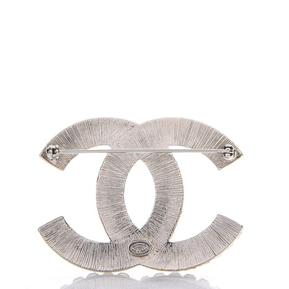 Chanel Baguette Crystal CC Brooch Silver 3 of 4