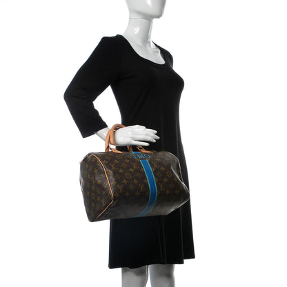 Louis Vuitton Monogram My LV Heritage Speedy 30 Blue De France Vert Clair 2 of 9