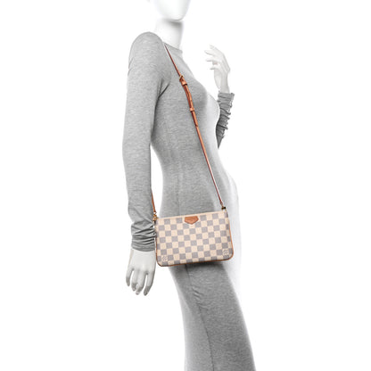 Louis Vuitton Damier Azur Double Zip Pochette 2 of 11