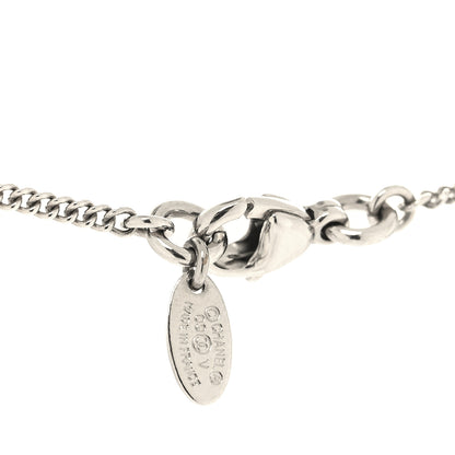 Chanel Crystal Timeless CC Necklace Silver 4 of 5