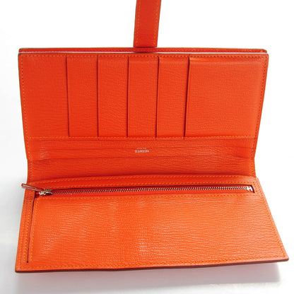 Hermes Chevre Mysore Bearn Gusset Wallet Orange 5 of 7