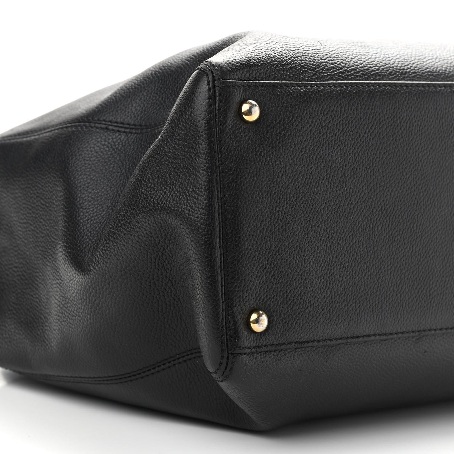 Calfskin Cerf Executive Shopper Tote Black