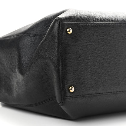 Chanel Calfskin Cerf Executive Shopper Tote Black 10 of 17