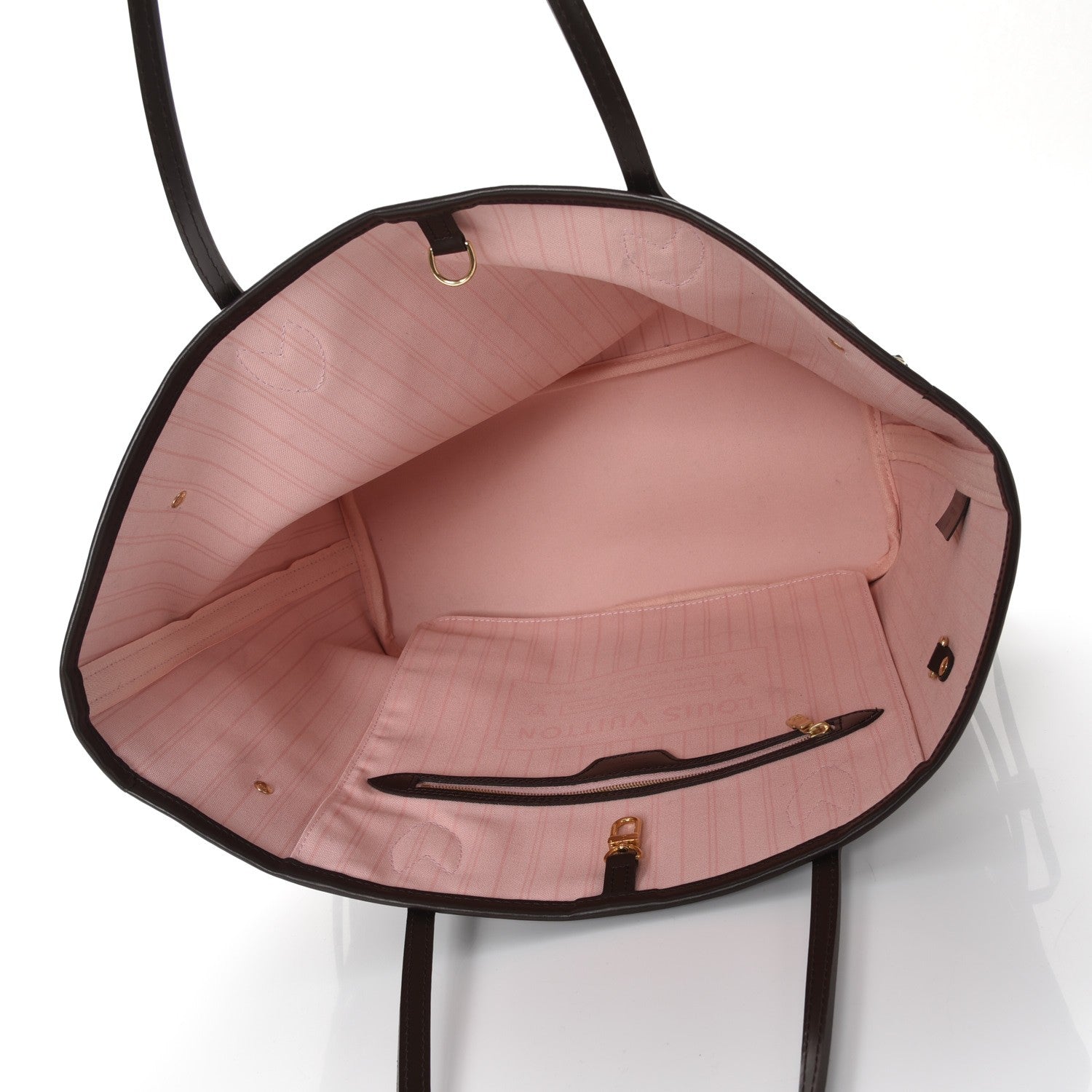 Louis Vuitton Damier Ebene Neo Neverfull MM Rose Ballerine 5 of 11