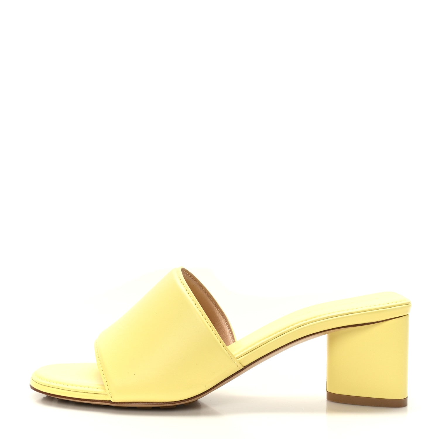 Bottega Veneta Vienna Calfskin The Band Mule Sandals 39 Lemonade 1 of 8