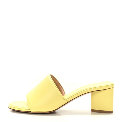 Bottega Veneta Vienna Calfskin The Band Mule Sandals 39 Lemonade 1 of 8