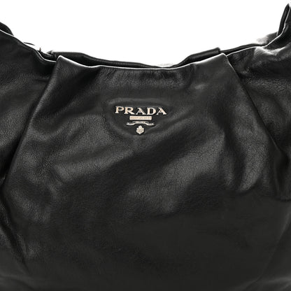 Prada Soft Calf Hobo Black 9 of 13