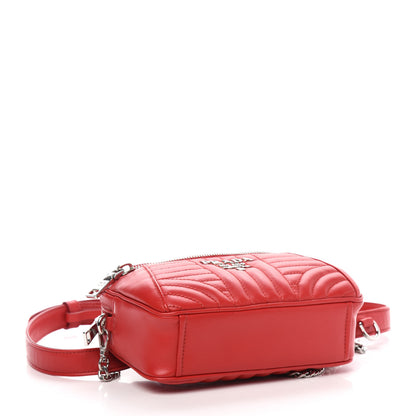 Prada Soft Calfskin Impunture Diagramme Belt Bag Rosso 5 of 10
