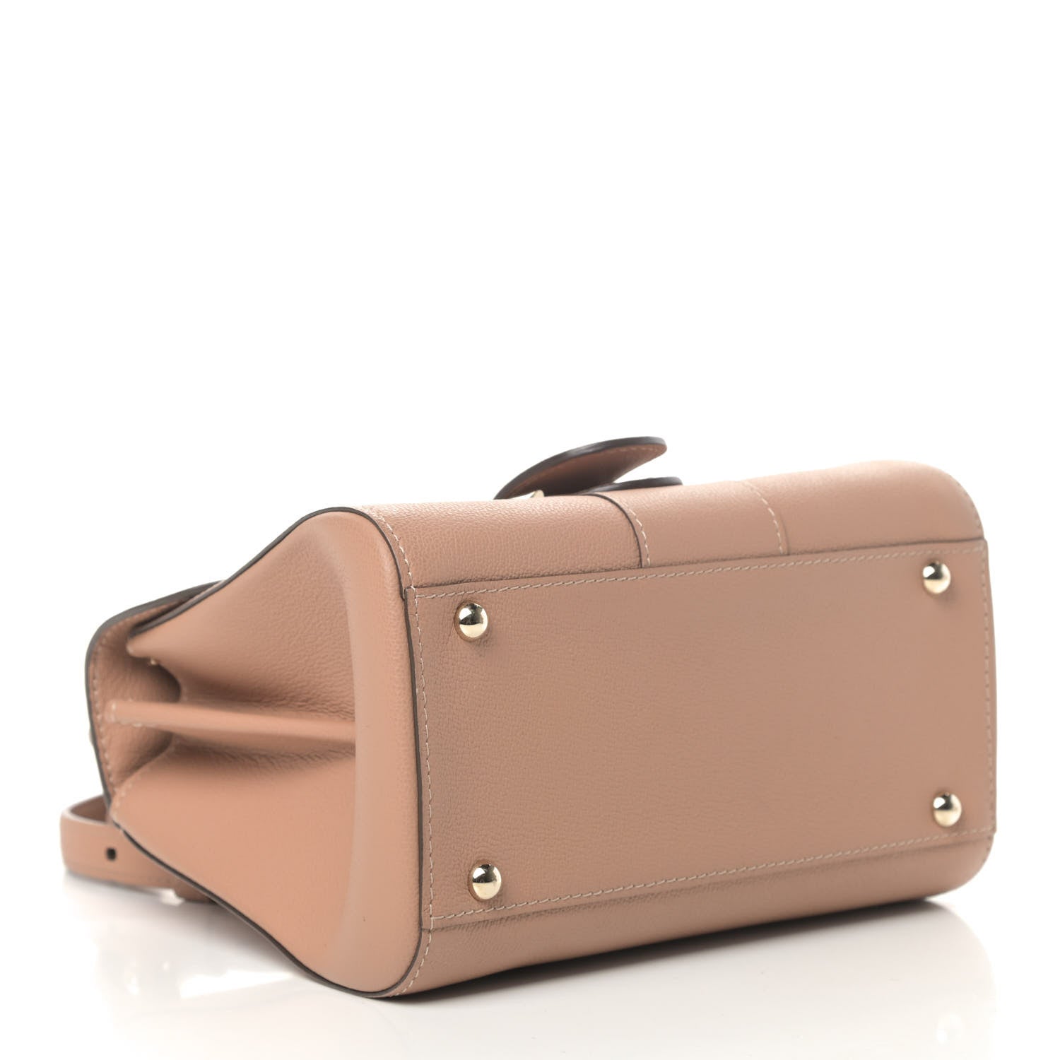 Delvaux Grained Calfskin Mini Brillant Satchel Nude 3 of 4