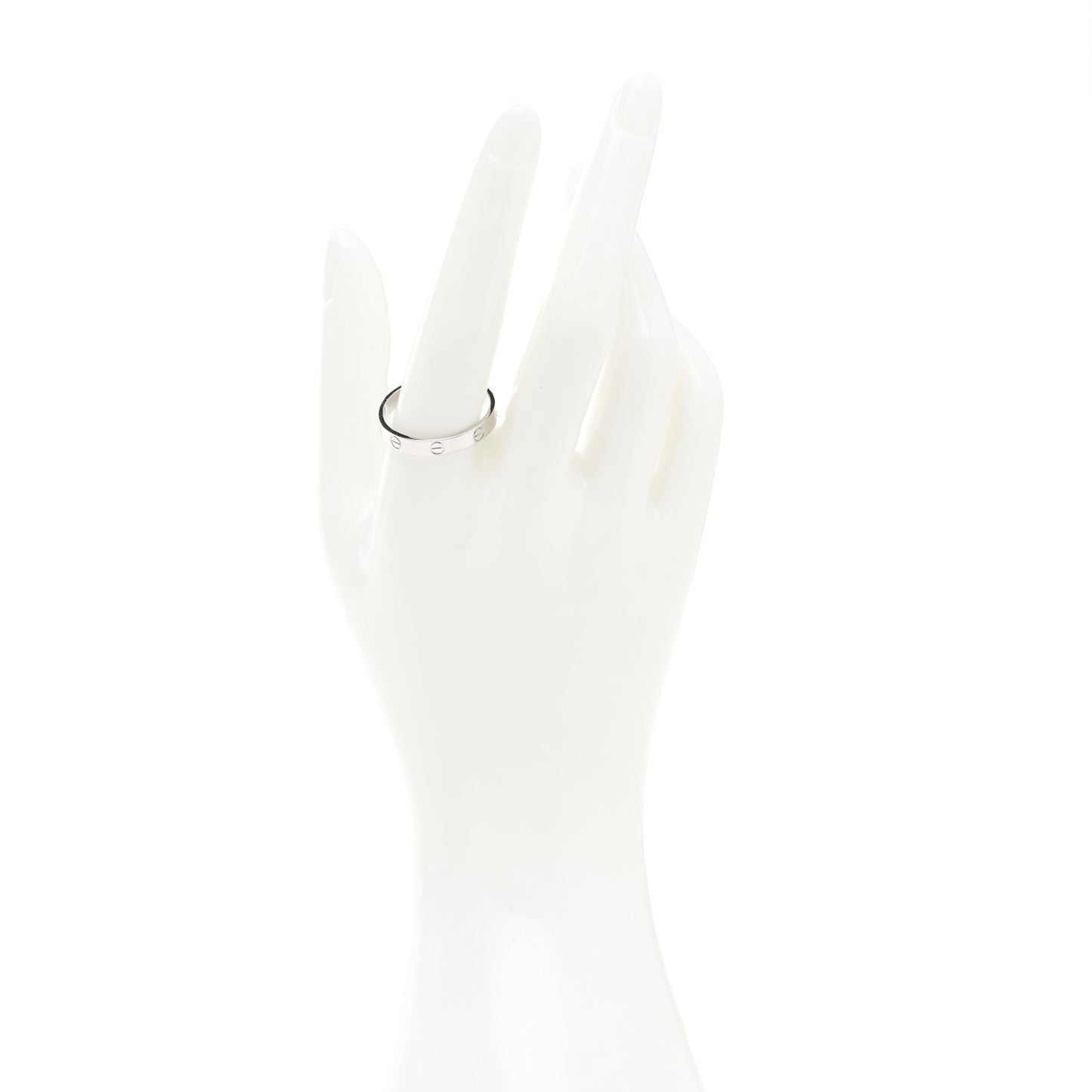 18K White Gold 3.5mm LOVE Wedding Band Ring 64- 10.75