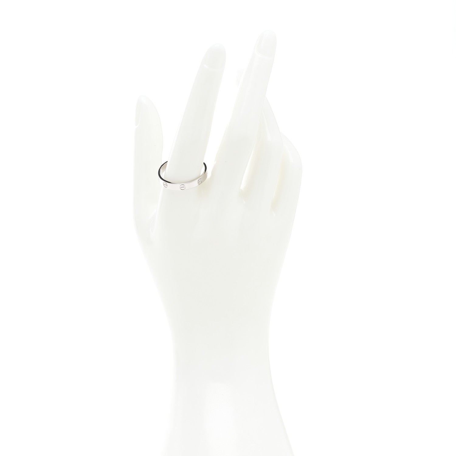 Cartier 18K White Gold 3.5mm LOVE Wedding Band Ring 64- 10.75 2 of 4
