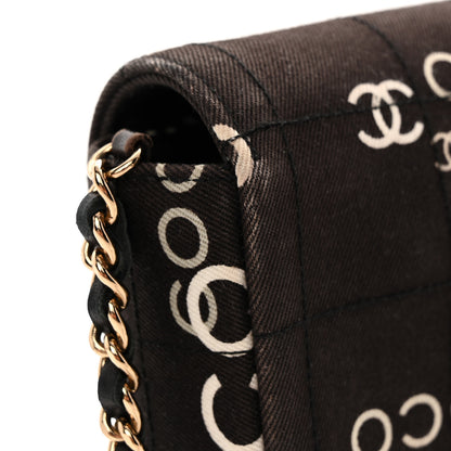 Chanel Canvas Chocolate Bar Quilted Coco East West Flap Brown 13 of 13