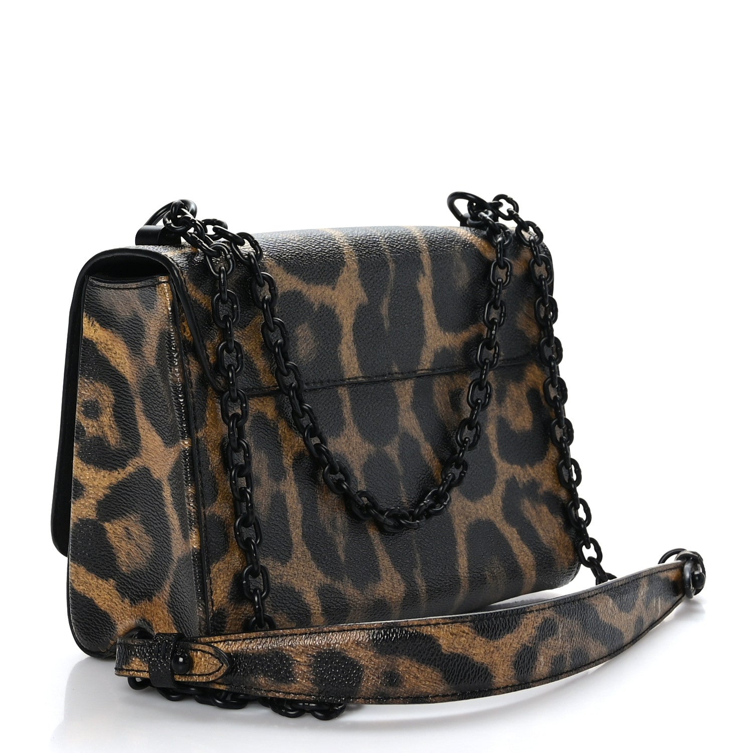 Louis Vuitton Calfskin Wild Animal Print Twist Shoulder Bag MM 4 of 9