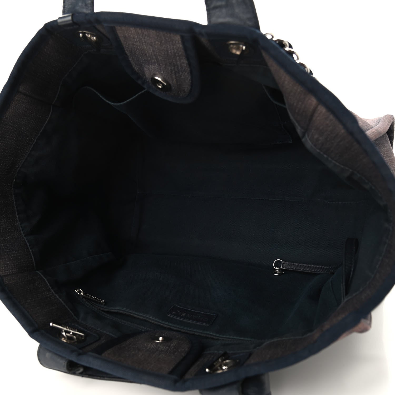 Chanel Denim Large Deauville Tote Dark Blue 5 of 15