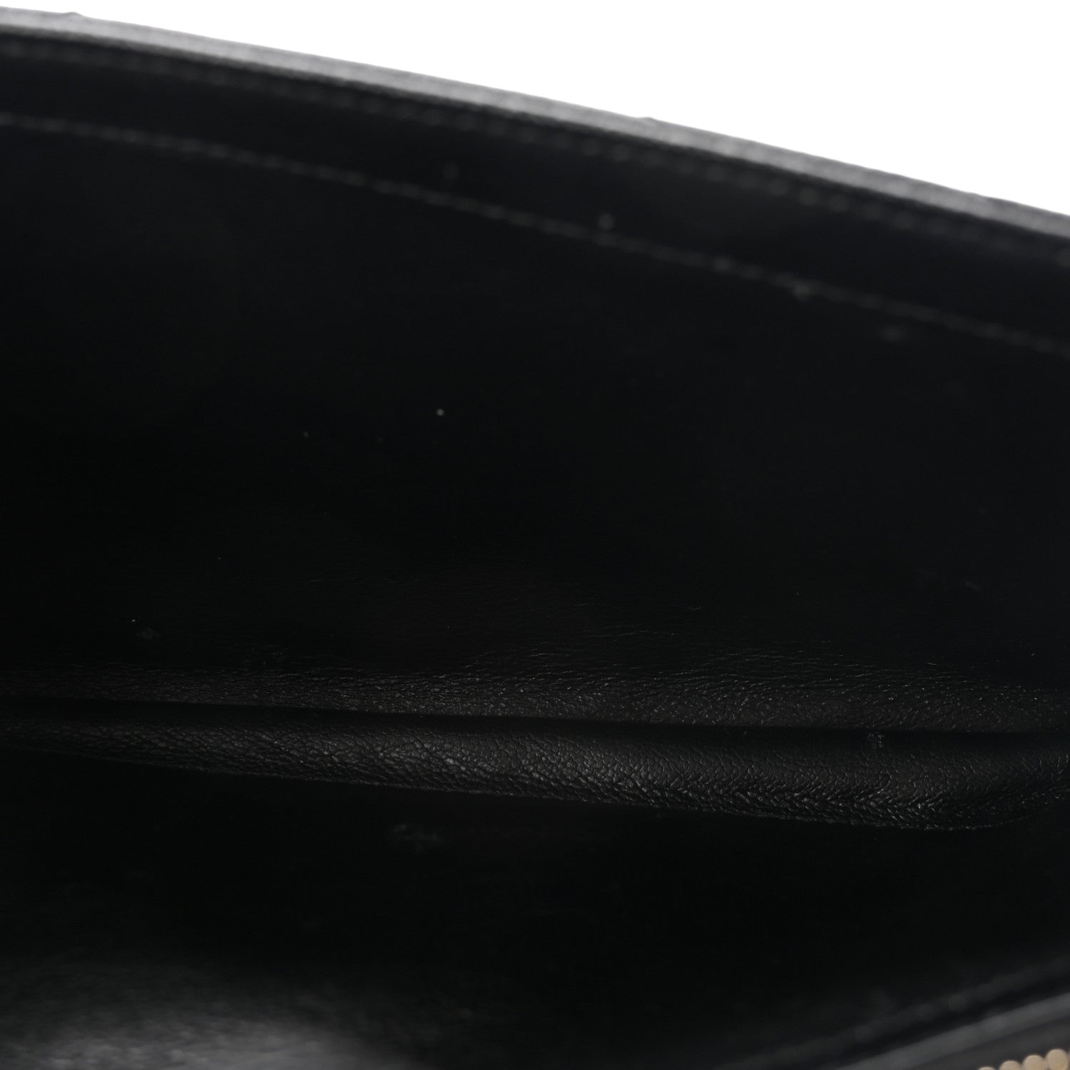 Saint Laurent Grain De Poudre Matelasse Chevron Monogram Chain Wallet Black 5 of 10