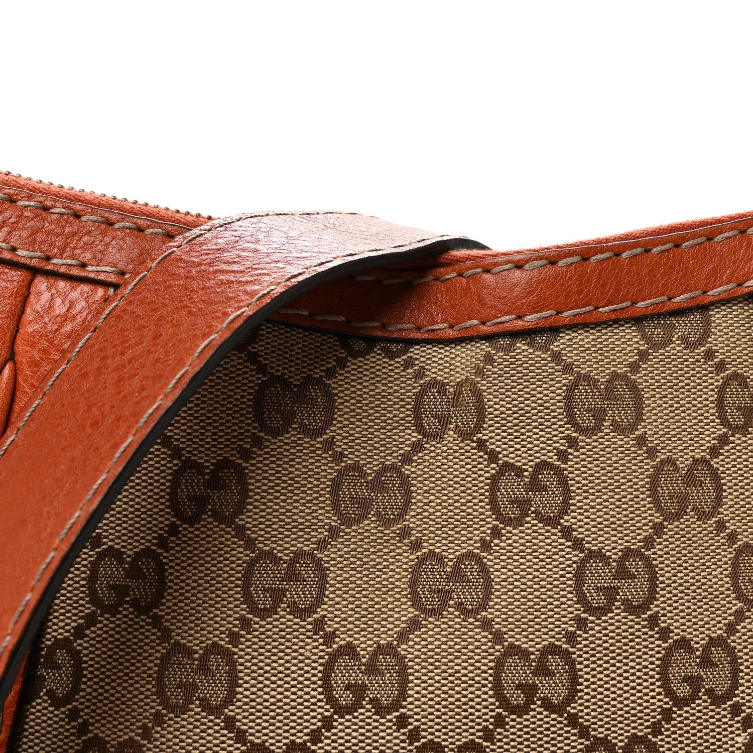 Gucci Monogram Medium GG Running Hobo Orange 8 of 10