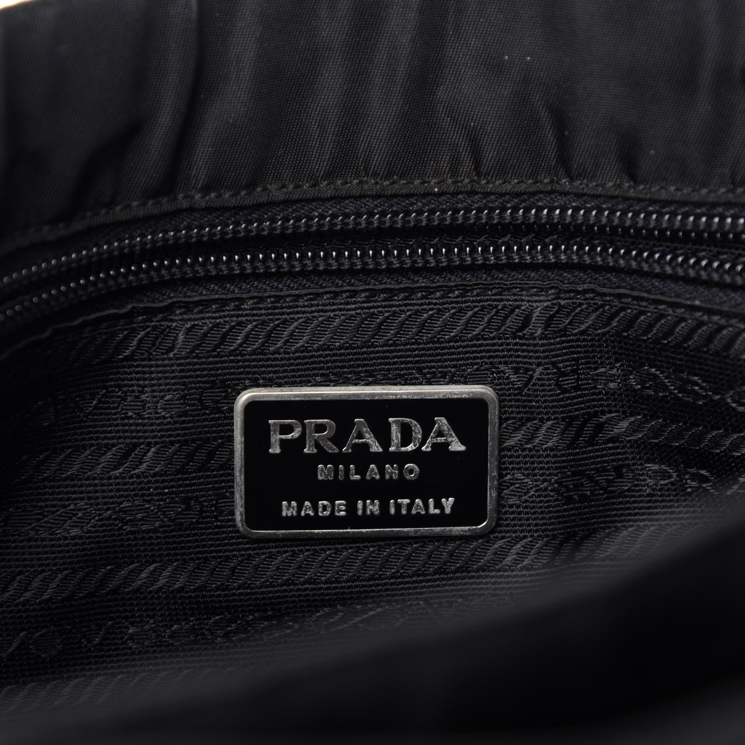 Prada Tessuto Nylon Shoulder Bag Black 8 of 10