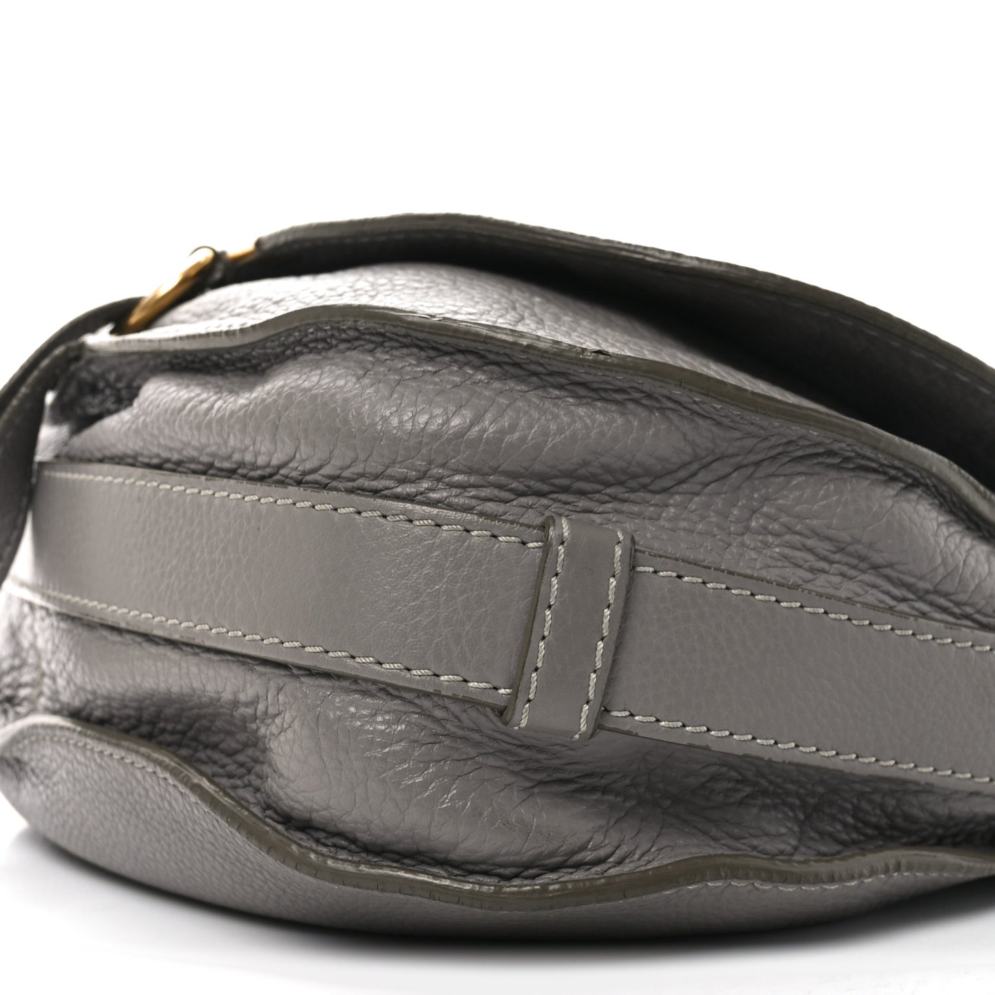 Calfskin Medium Marcie Round Crossbody Bag Cashmere Grey