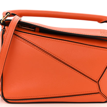 Loewe Calfskin Mini Puzzle Bag Orange 7 of 9